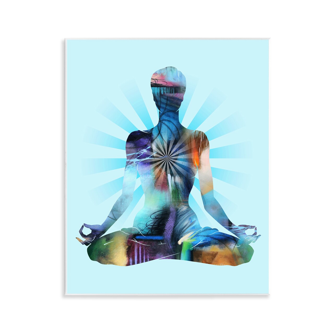 Stupell Industries Zen Meditation Pose Wall Plaque Art Design by Tim Parker